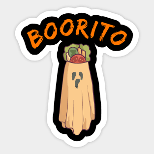 Halloween Burrito Ghost Mexican Trick or Treat Sticker